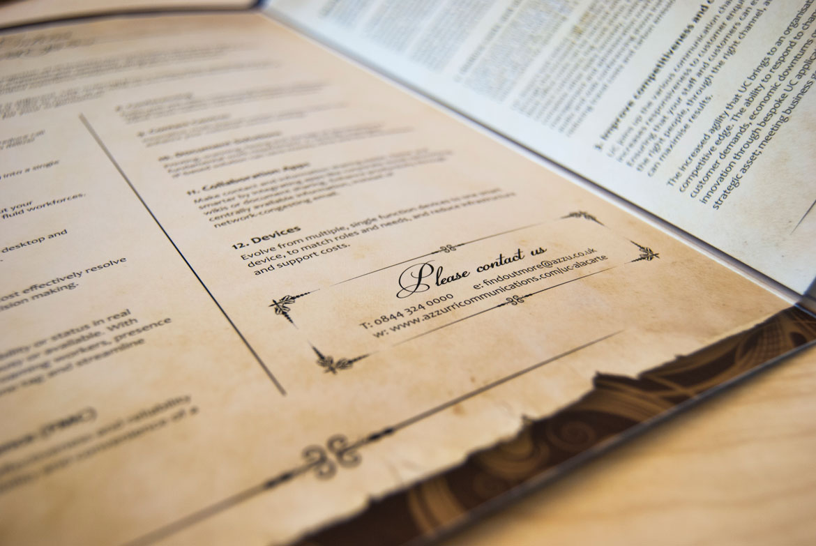 Azzurri UC menu print campaign 4