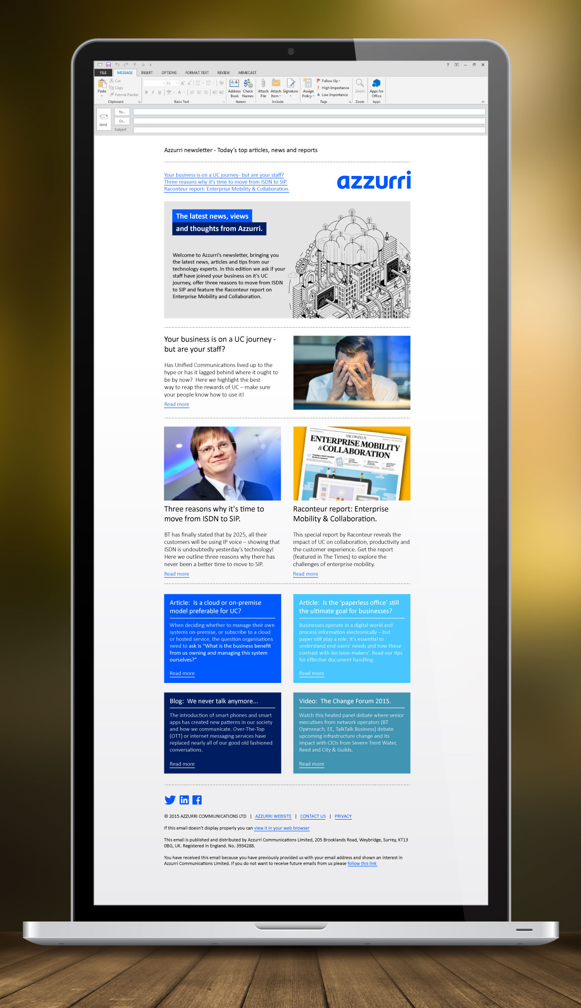 Azzurri eNewsletter template