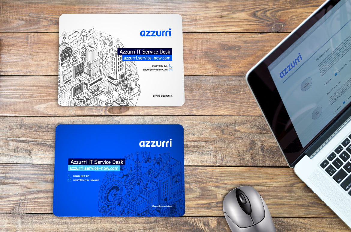 Azzurri rebranded mousemats
