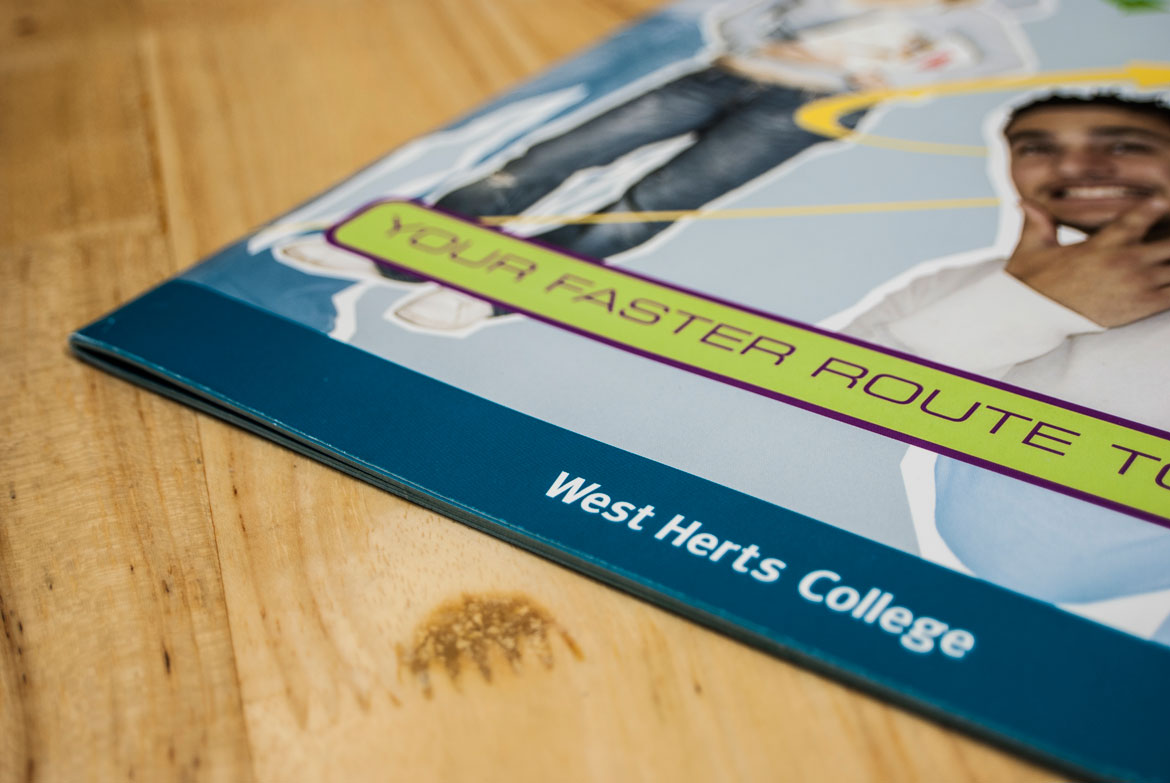 West Herts College prospectus front cover 2